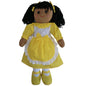 yellow polkadot ragdoll 19cms - hanrattycraftsgifts.co.uk