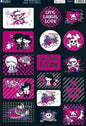 papercraft toppers pink skullduggery - hanrattycraftsgifts.co.uk