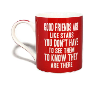 Good Friends Are Like Stars Words Of Wisdom Fine China Mug - hanrattycraftsgifts.co.uk