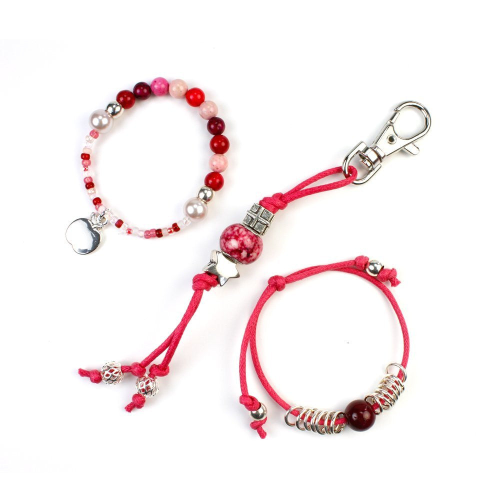 Pippin Kits Berries Trio Jewellery Making Pippin Kit in Raspberry - hanrattycraftsgifts.co.uk