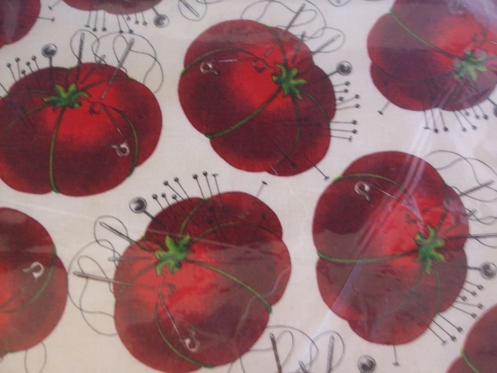HobbyGift Large Oval Sewing Box / Basket With Pincushion & Removable Tray - Tomato Pincushion - hanrattycraftsgifts.co.uk