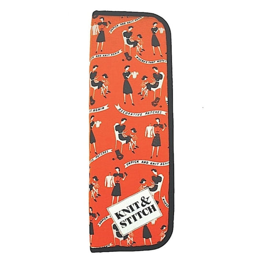Knit & Stitch Knitting Needle Case - hanrattycraftsgifts.co.uk