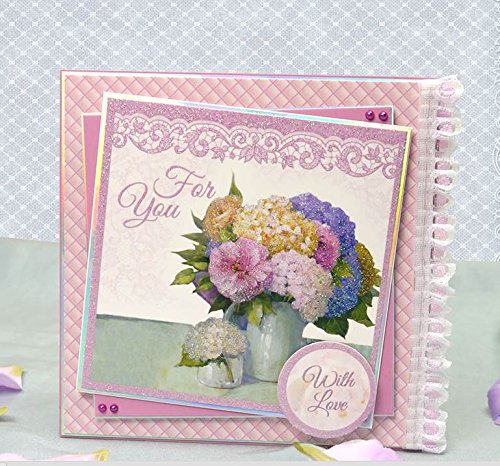 Hunkydory Frosted Florals Adorable Scorable Luxury Topper Set A4-Pretty Peonies by Hunkydory - hanrattycraftsgifts.co.uk
