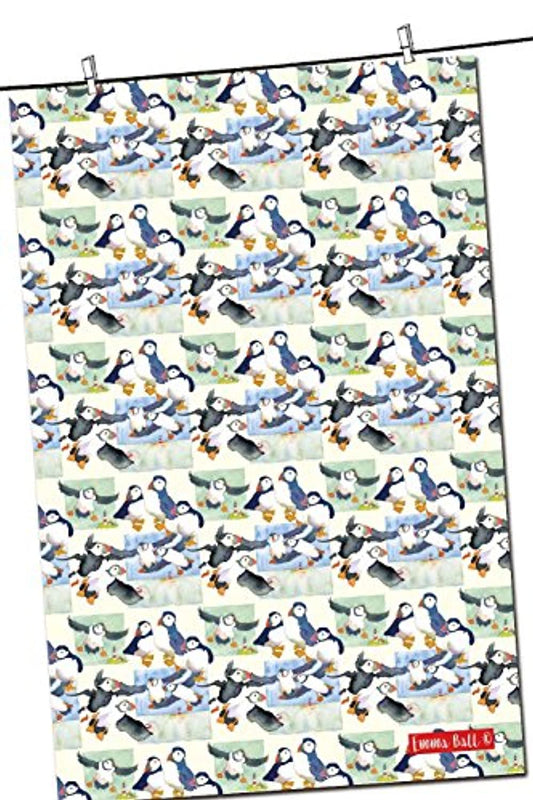 Puffin Birds Tea Towel - Emma Ball