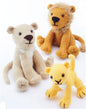 King Cole Double Knit & Tinsel Knitting Pattern for Lion Lioness & Cub Family (9152)