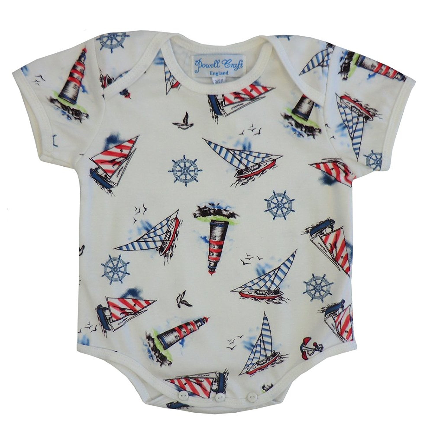 powell craft nautical baby grow 6 - 12 months - hanrattycraftsgifts.co.uk