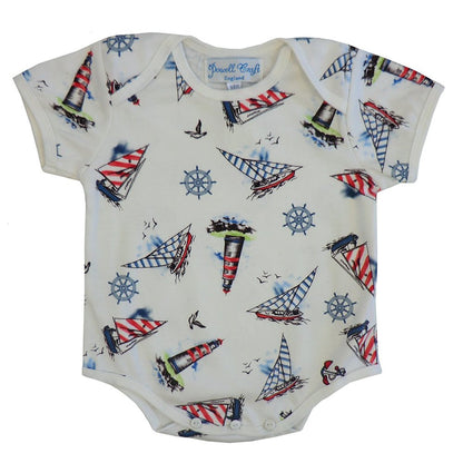 powell craft nautical baby grow 6 - 12 months - hanrattycraftsgifts.co.uk