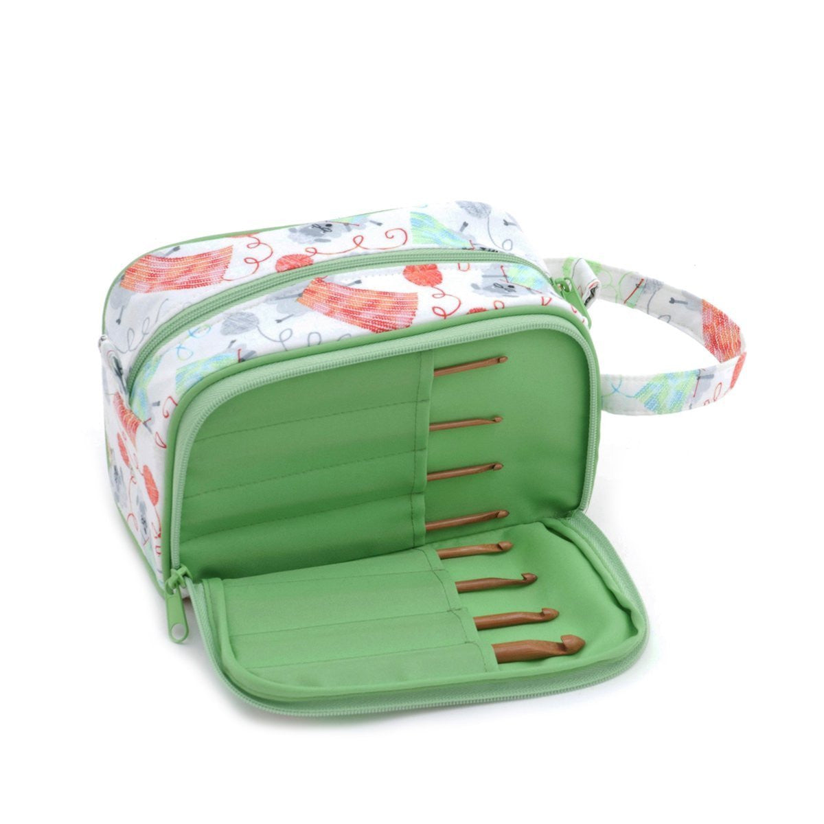 Hobby Gift 'Knitting Sheep' Knitting Bag with Pin Case - Filled with Bamboo Pins! 17 x 46 x 18cm (d/w/h) - hanrattycraftsgifts.co.uk