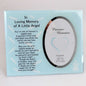 In Loving Memory of a Little Angel Boy Glass Photo Frame Tribute Memorial Plaque - hanrattycraftsgifts.co.uk