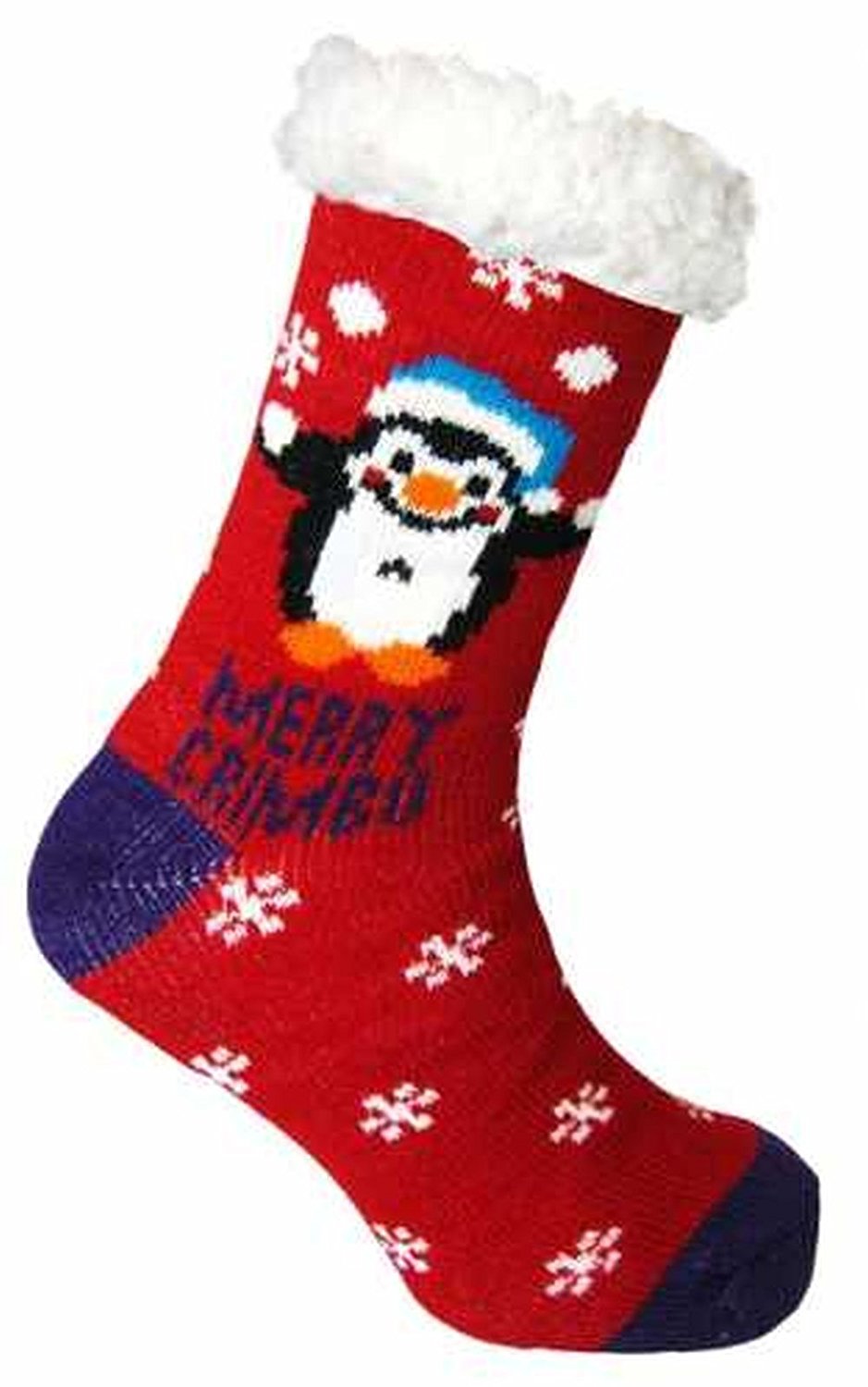 Ladies Heat Machine Soft Sherpa Fleece Lined Christmas Slipper Socks - hanrattycraftsgifts.co.uk