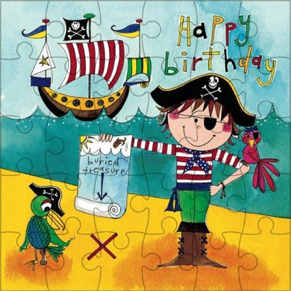 Pirate Jigsaw Birthday Card - hanrattycraftsgifts.co.uk