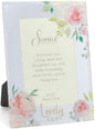 Floral Mirror Glass 4 x 6 Photo Frame - Lovely Nan