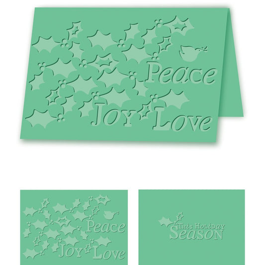 Craftwell USA Holiday Holly Embossing Folder, 8.27 by 11.69-Inch - hanrattycraftsgifts.co.uk