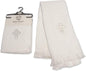 Christen Shawl White Cross 120 x 120 cm Ribbon Baby Shower Gift