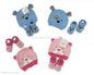 Nursery Time NT0683 100% cotton knitted set of Hat and Booties in Pink or Blue. Available for age 0-12 months - hanrattycraftsgifts.co.uk