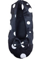 Ladies Tootsies Ballerina Slippers SK818 Black Spot - hanrattycraftsgifts.co.uk