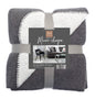 Country Club Plain Grey Marl Microsherpa Fleece Reversible Bed/Sofa Throw 120cmx150cm - hanrattycraftsgifts.co.uk
