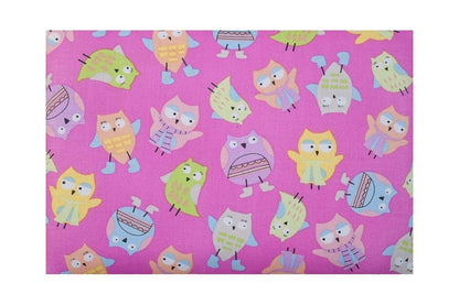 Hobby Gift HGSB/099 Playful Owls on Pink Craft/Sewing Storage Bag 11x32x28cm - hanrattycraftsgifts.co.uk