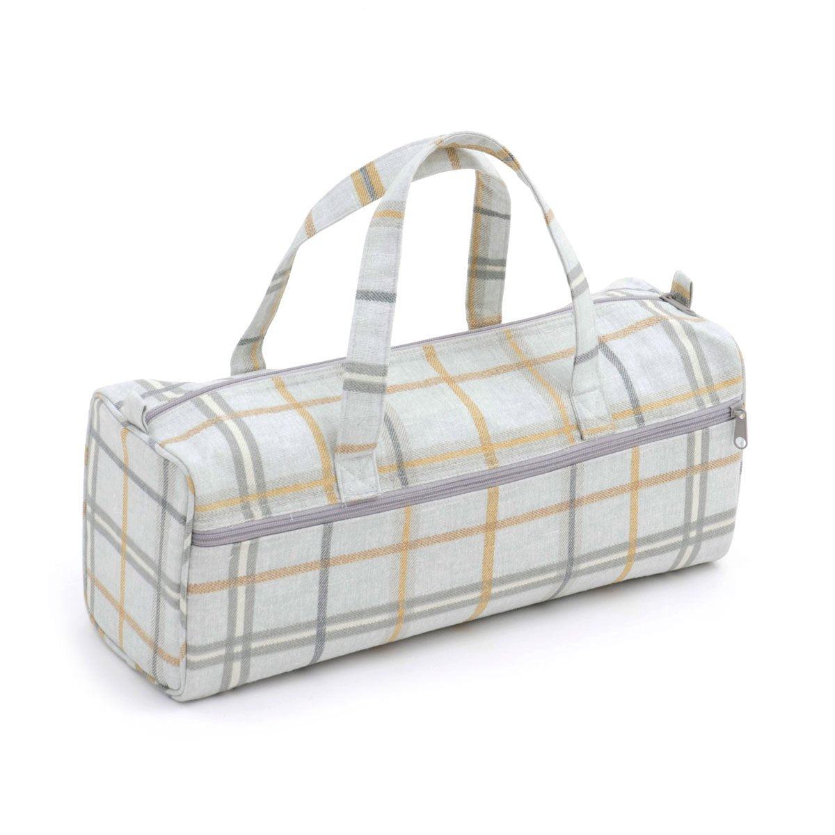 Hobby Gift 'Derwent Check Maize' Knitting Bag 15 x 45 x 17cm (d/w/h) - hanrattycraftsgifts.co.uk