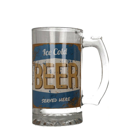 LESSER & PAVEY BEER GLASS STYLE - LP33257 (BLUE) - hanrattycraftsgifts.co.uk