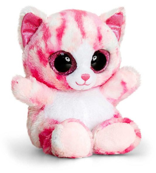 Keel Animotsu Pink Cat Soft Toy 25cm - hanrattycraftsgifts.co.uk