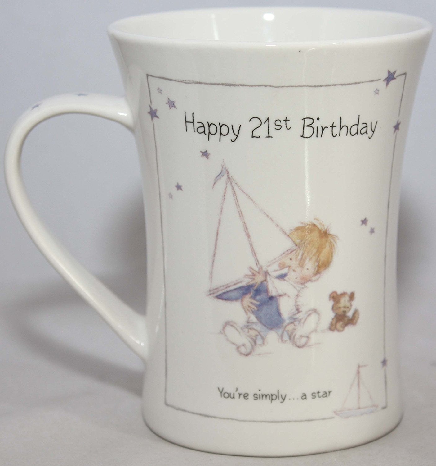 Little Treasures Happy 21st Birthday China Mug - hanrattycraftsgifts.co.uk