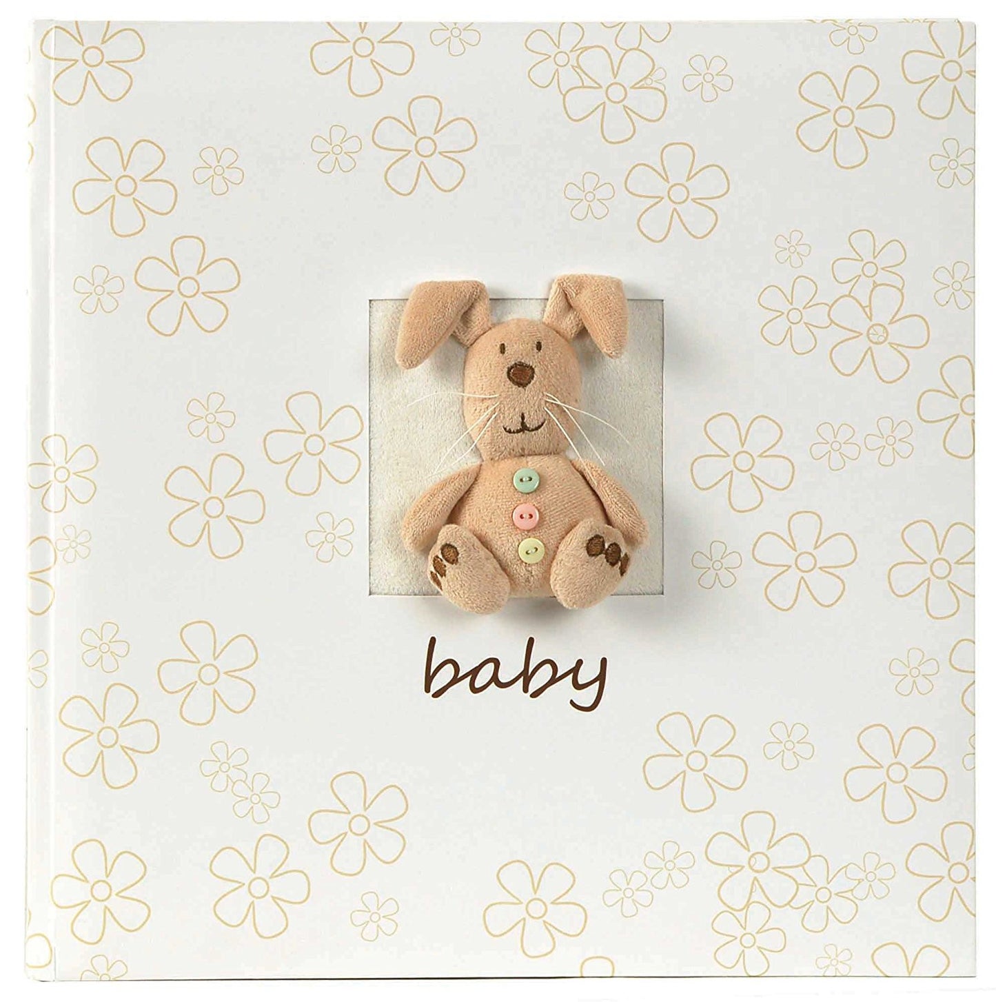 Innova Editions, Bookbound Traditional Album, 50 pages, Plush Bunny, Cream - hanrattycraftsgifts.co.uk