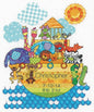 Dimensions "Noah's Animal Birth Record" Counted Cross Stitch Kit, Multi-Colour - hanrattycraftsgifts.co.uk