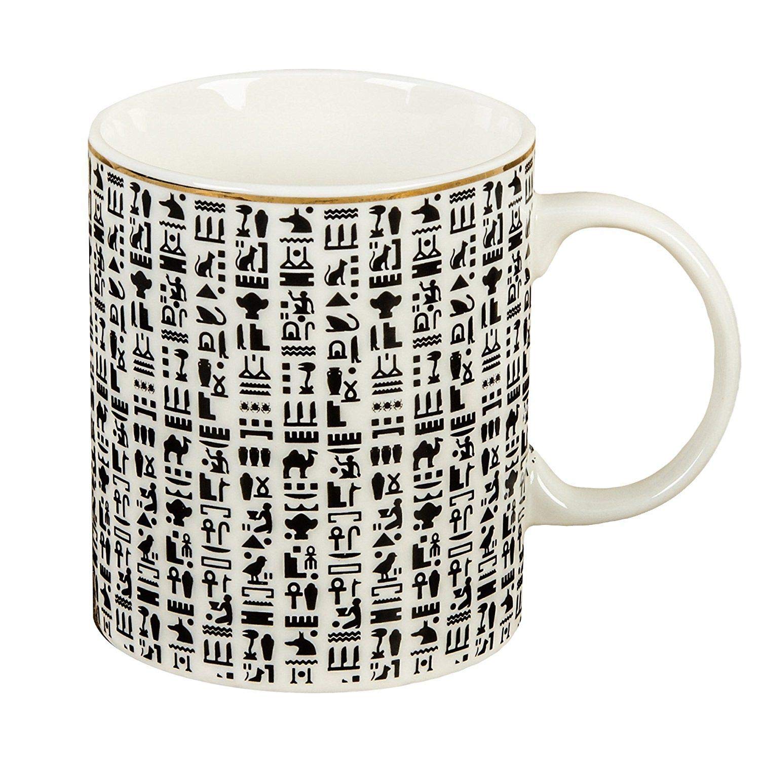 Juliana Collection Ancient Egyptian Hieroglyphics Mug in Gift Box - hanrattycraftsgifts.co.uk
