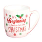 Festive Red, White & Green IT'S BEGINNING TO LOOK A LOT LIKE CHRISTMAS Mug / Cup - ceramic Christmas mug for tea / coffee / hot chocolate - hanrattycraftsgifts.co.uk