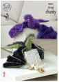King Cole 9051 Knitting Pattern Toy Dragons in Tinsel Chunky and Pricewise DK - hanrattycraftsgifts.co.uk