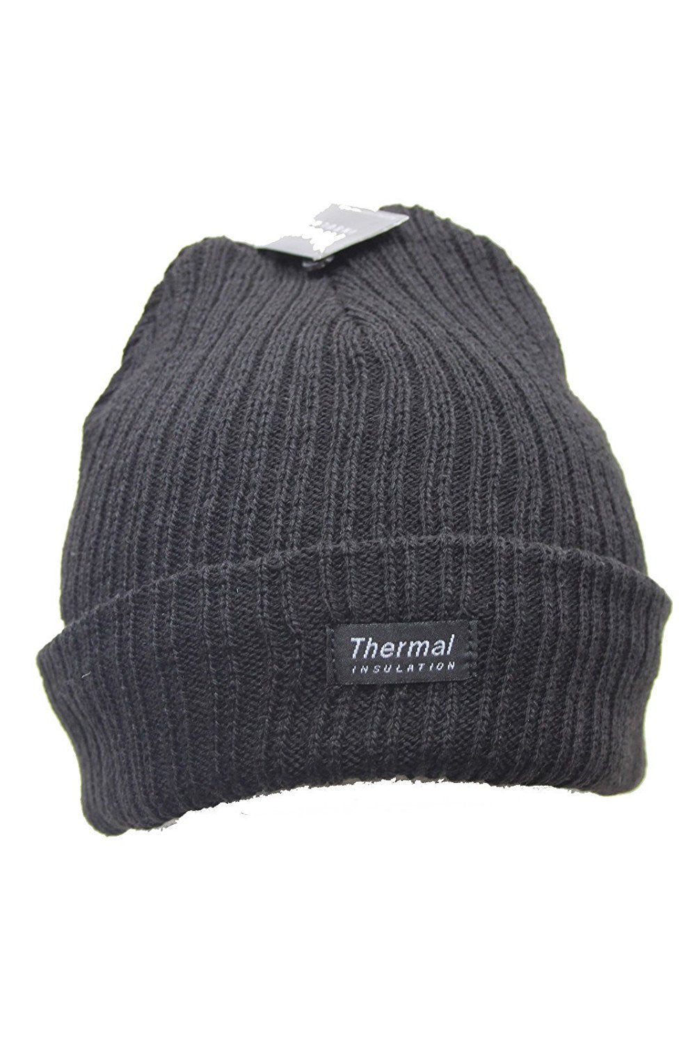 New Unisex Mens Womens Thermal Insulation Winter Black Hat Beanie Knitted Chunky (Black) - hanrattycraftsgifts.co.uk