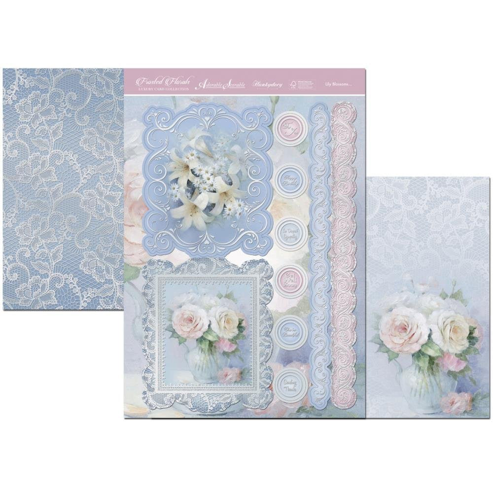 Frosted Florals Adorable Scorable Luxury Topper Set A4-Lily Blossoms - hanrattycraftsgifts.co.uk