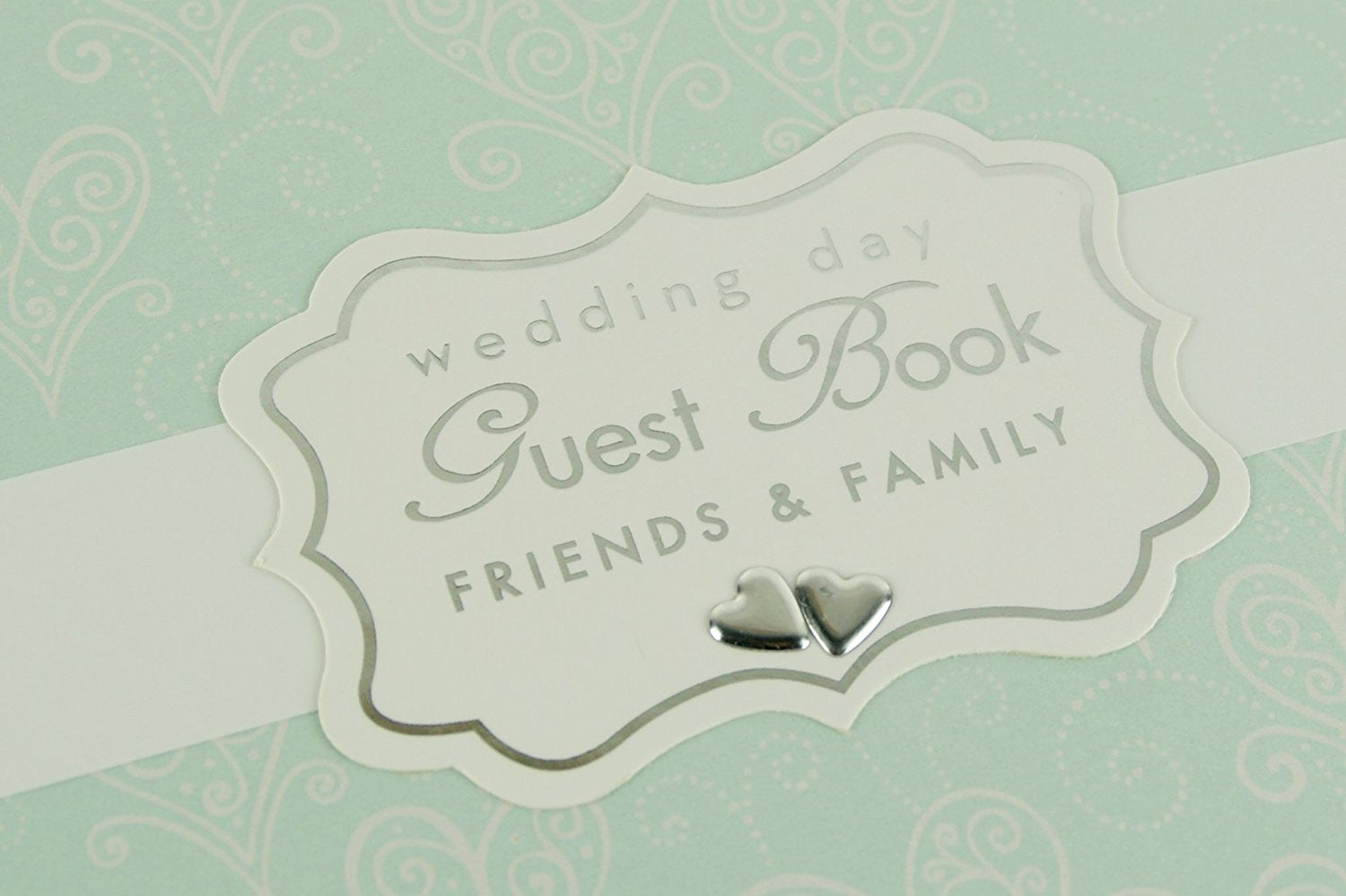 Love & Cherish Pearlised Paperwrap Guest Book Wedding Gift - hanrattycraftsgifts.co.uk