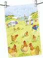 Emma Ball Glamping Cotton Tea Towel by Emma Ball