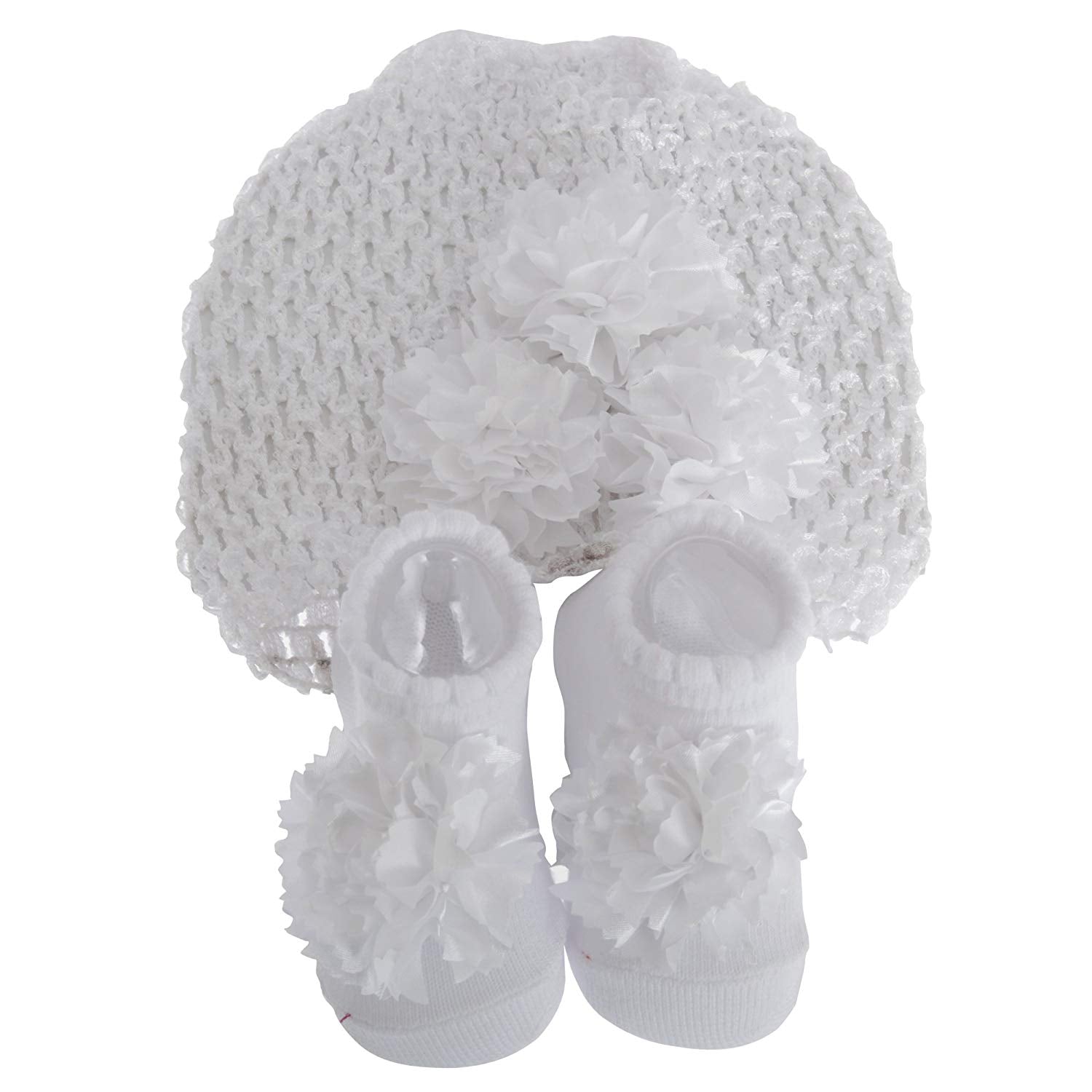 Nursery Time Baby Girls Hat And Booties Gift Set - hanrattycraftsgifts.co.uk