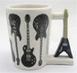 Puckator Headstock Rock Guitar Shaped Ceramic Mug with Handle Mug for Hot Drinks, Decorative Gift Box, for Home or Kitchen