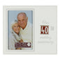 New View Shiny Squares 20cm Photo Frame - 40th Anniversary - hanrattycraftsgifts.co.uk