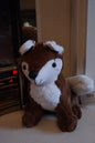 Cute Fox Doorstop Brown Faux Fur Fabric - hanrattycraftsgifts.co.uk