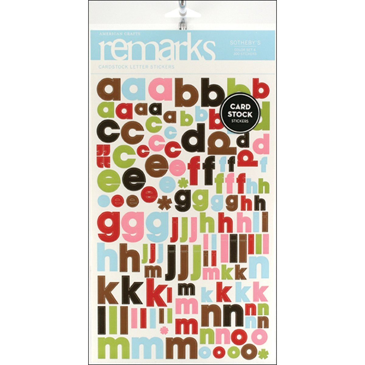 Remarks Cardstock Stickers -Color Set 4 - hanrattycraftsgifts.co.uk