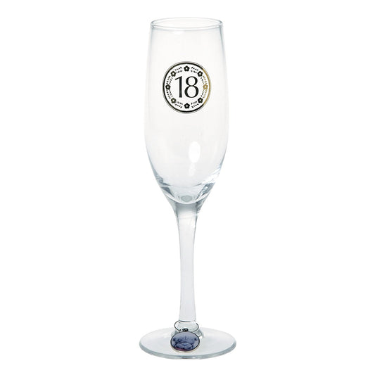 Me to You Me To You Tatty Teddy 18th Birthday Champagne Glass - hanrattycraftsgifts.co.uk