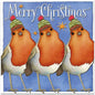 Dancing Robins Xmas Cards Pack of 6 Three Robins Christmas Cards by Emma Ball