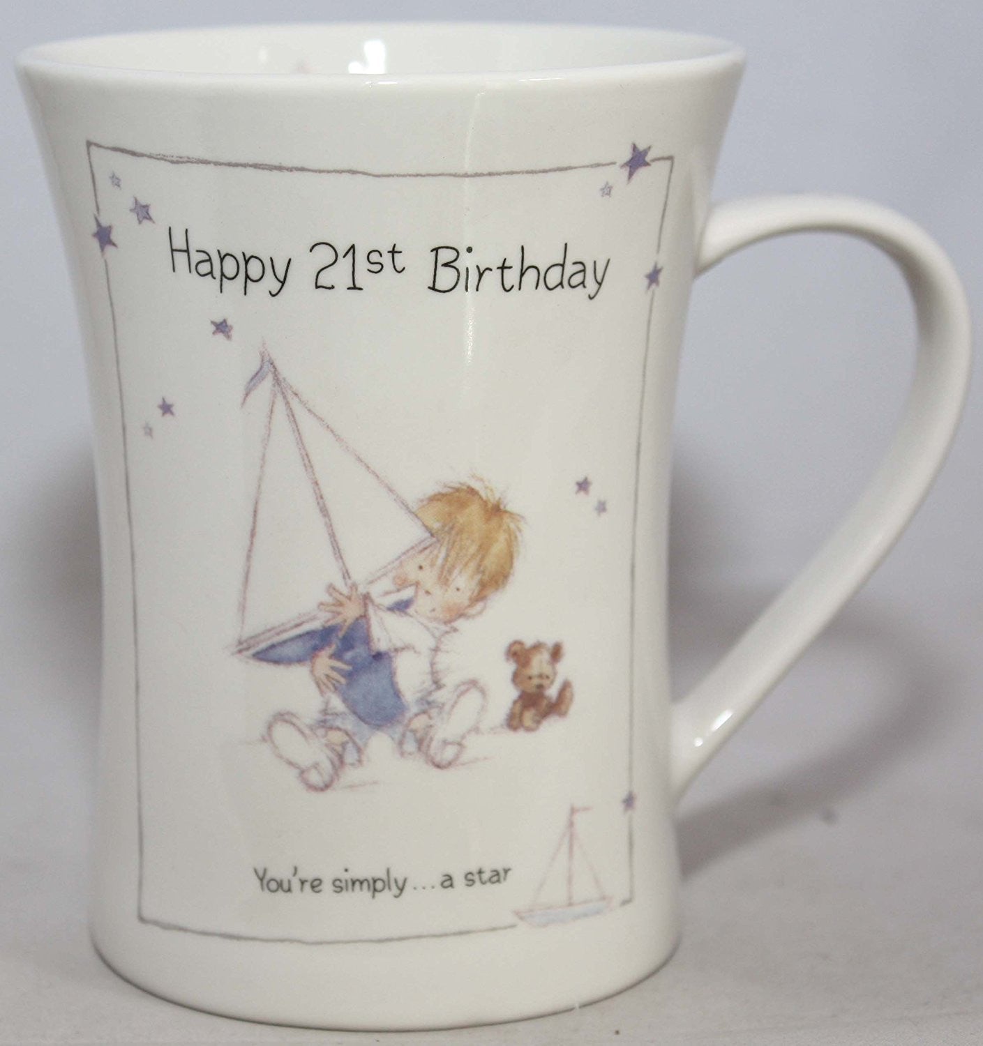 Little Treasures Happy 21st Birthday China Mug - hanrattycraftsgifts.co.uk