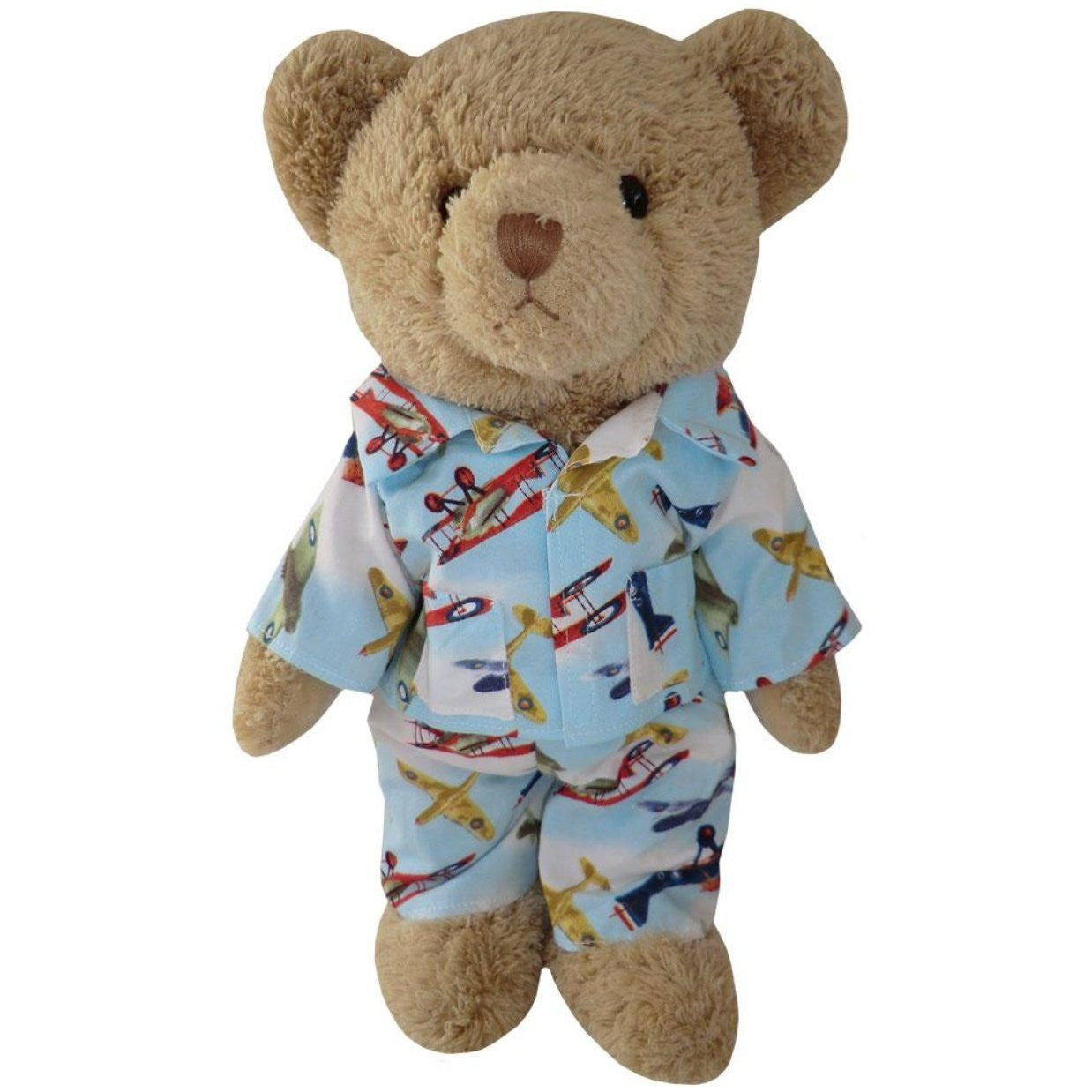 Gifts For Aviators Large Pilot Bear with Aeroplane PJ's - hanrattycraftsgifts.co.uk
