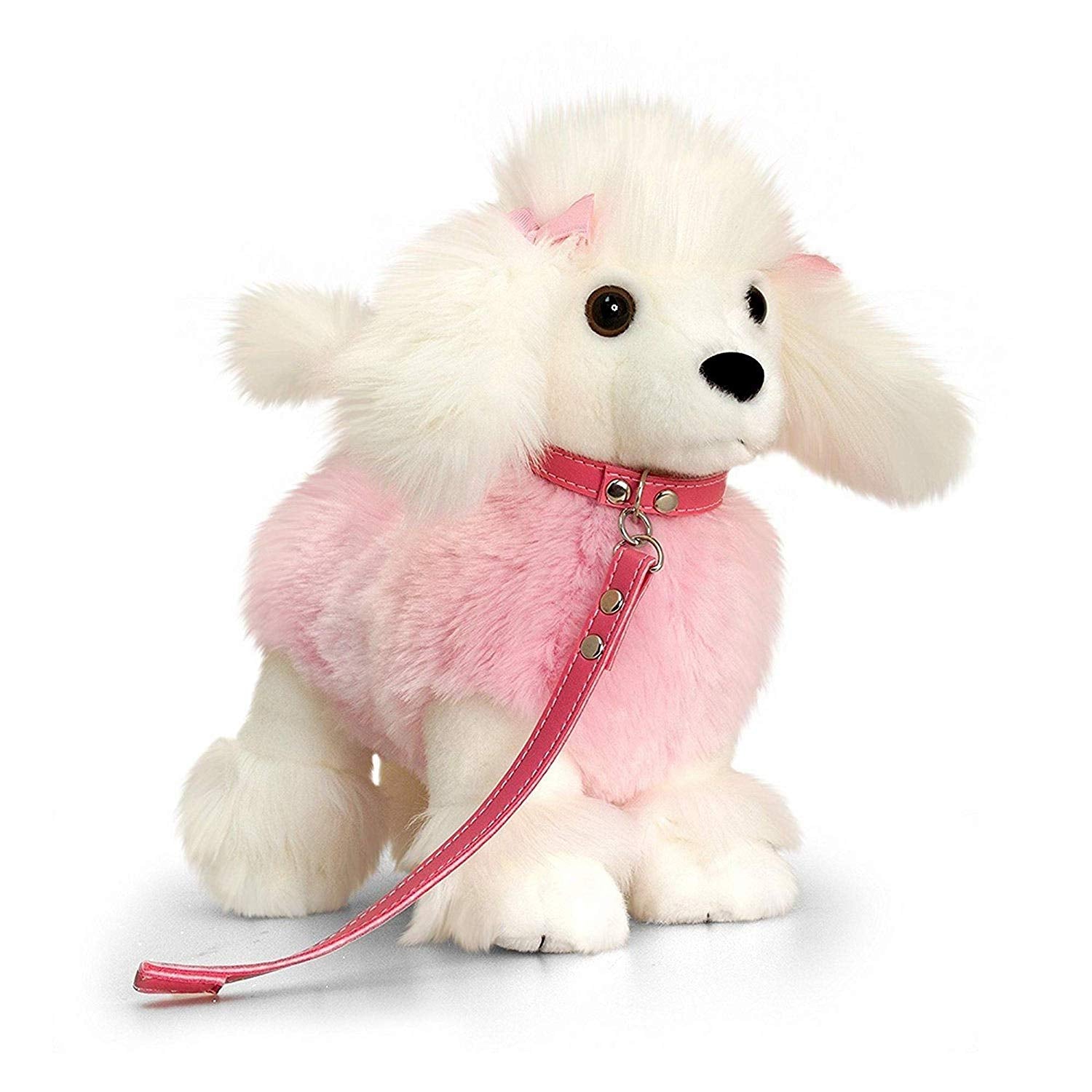 Keel Toys Poodle Dog On Lead - hanrattycraftsgifts.co.uk