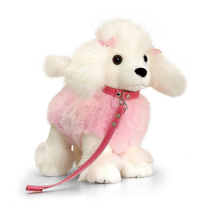 Keel Toys Poodle Dog On Lead - hanrattycraftsgifts.co.uk