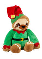 Keel Toys Sloth With Elf outfit 25cm soft toy - hanrattycraftsgifts.co.uk