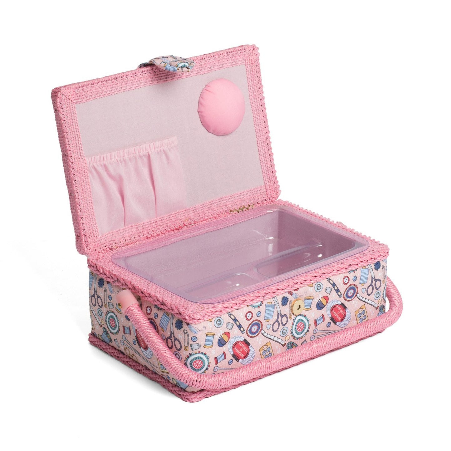 Hobby Gift MRSRF/187 Contemporary Notions Sm Rectangular Sewing Box 24x16x11cm - hanrattycraftsgifts.co.uk