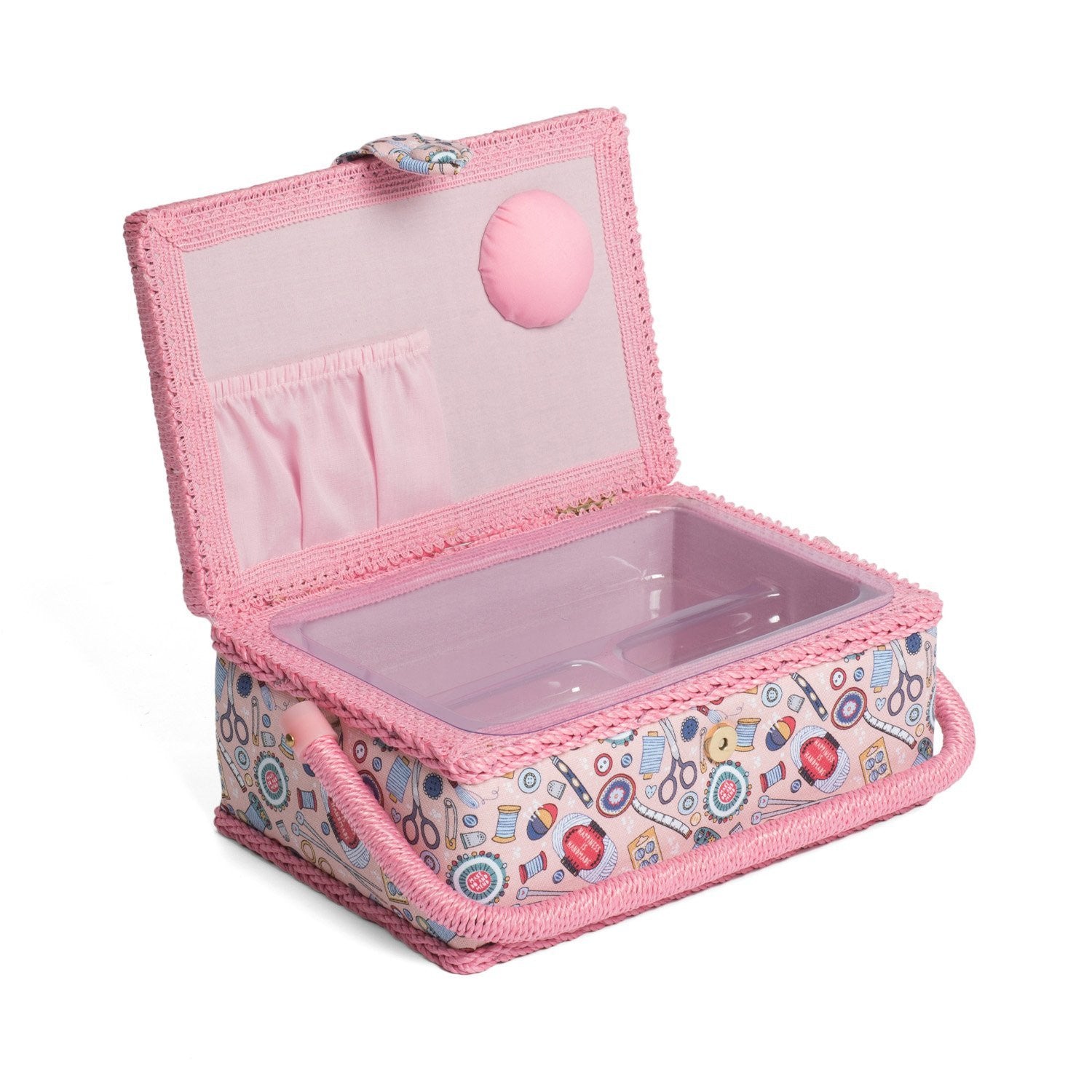 Hobby Gift MRSRF/187 Contemporary Notions Sm Rectangular Sewing Box 24x16x11cm - hanrattycraftsgifts.co.uk