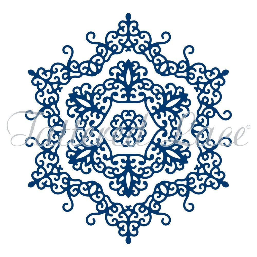 Tattered Lace Snowflake Doily, Silver - hanrattycraftsgifts.co.uk